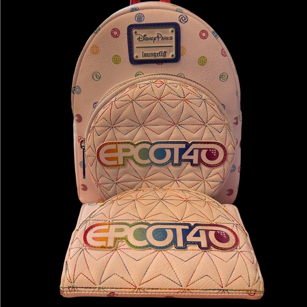 EPCOT 40th Loungefly and matching wallet